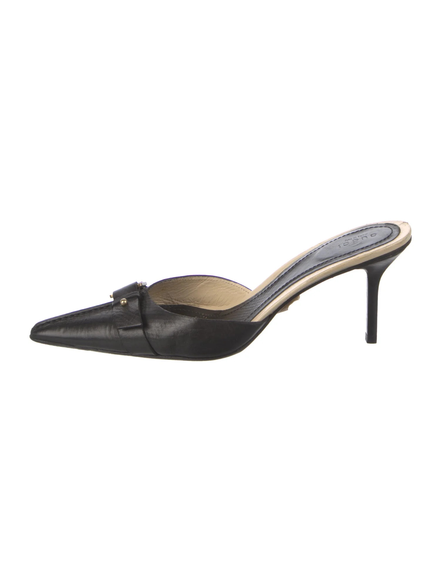 Leather Animal Print Mules | The RealReal