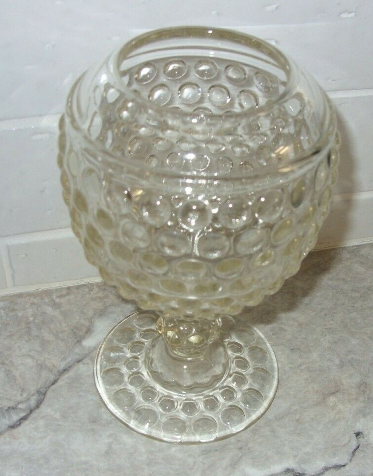 Imperial Glass Early American Vintage Clear Hobnail Ivy Bowl Vase Very Good HTF | eBay | eBay US