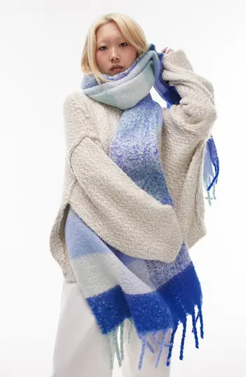 Blanket Check Fringe Scarf | Nordstrom