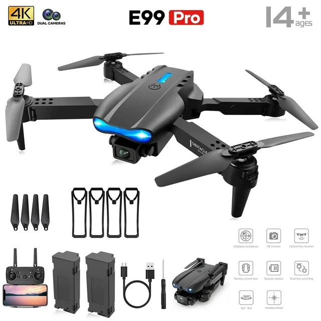 Drone with 4K HD Dual Camera for Adults Kids, RC Quadcopter with 2 Modular 1800mAh Batteries for ... | Walmart (US)