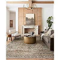 Loloi II Layla Collection LAY-03 Olive / Charcoal, Traditional 9'-0" x 12'-0" Area Rug | Amazon (US)