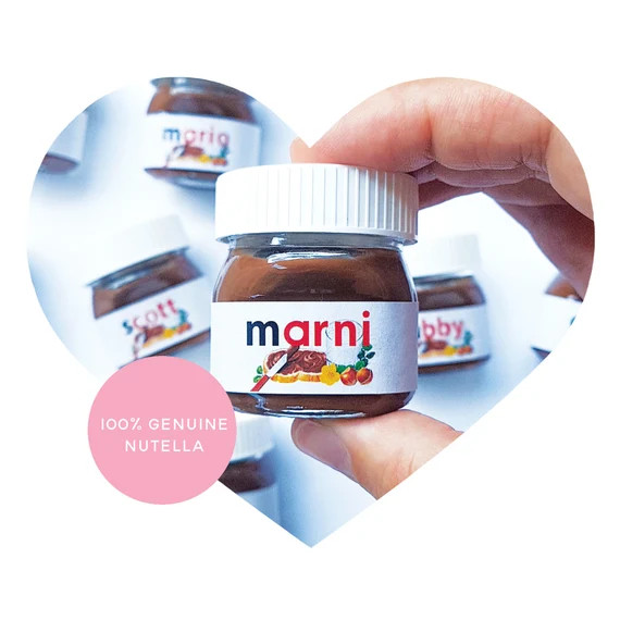PERSONALISED Mini Nutella Jar Nutella Mini Bonbonniere - Etsy | Etsy (US)