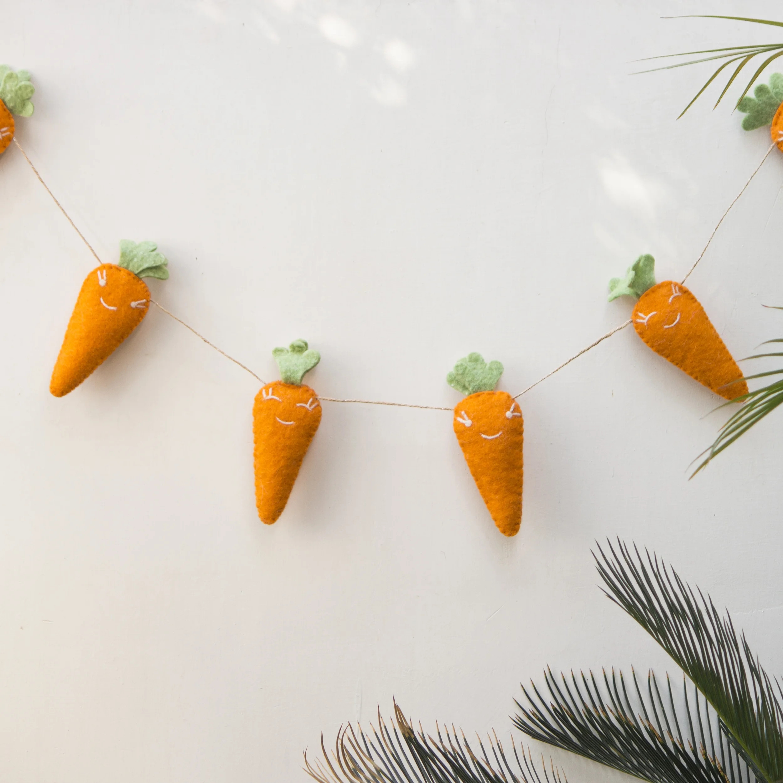 De Kulture Handmade Premium Wool Felt Easter Carrot Garland 48 Inche Length Eco Friendly Easterti... | Walmart (US)