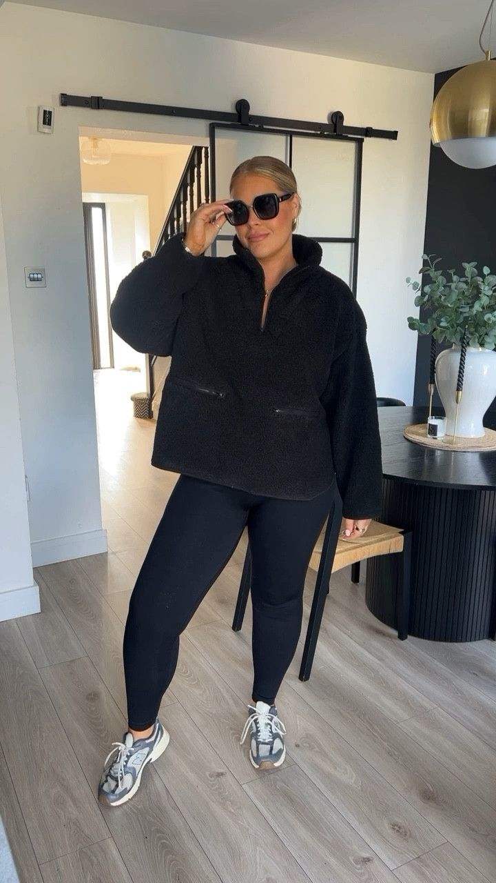 Autumn outfit, Casual comfy outfit, Midsize outfit idea, In the Style outfit, Comfy leggings, Bodysuit, Teddy jacket, New Balance trainers, Comfy athletic top 

#LTKautumn #LTKuk #LTKmidsize