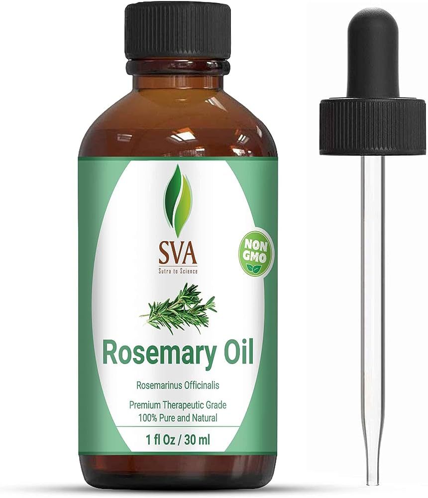 SVA Organics Rosemary Essential Oil 1 Oz Pure & Natural for Skin, Face, Hair Care, Aromatherapy, ... | Amazon (US)