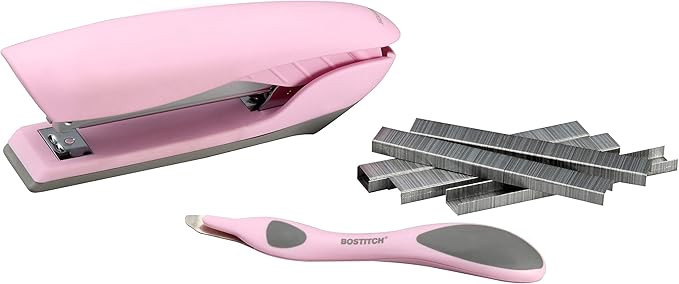 Bostitch Velvet No-Jam Stapler Value Kit, Includes Staples and Magnetic Staple Remover, Pink (B32... | Amazon (US)