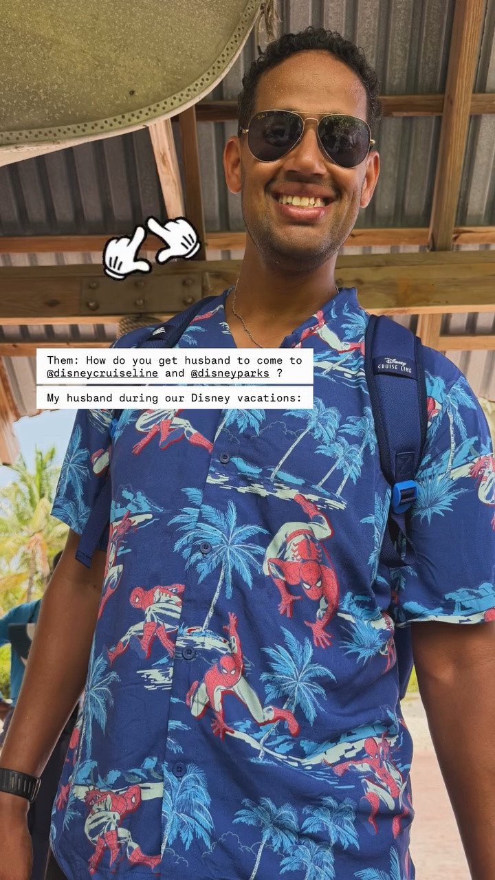 Them: How do you get husband to come to @disneycruiseline and @disneyparks ?

My husband during our Disney vacations: