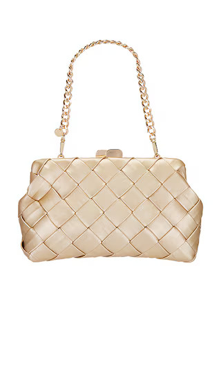 Quinn Woven Clutch in Gold | Revolve Clothing (Global)