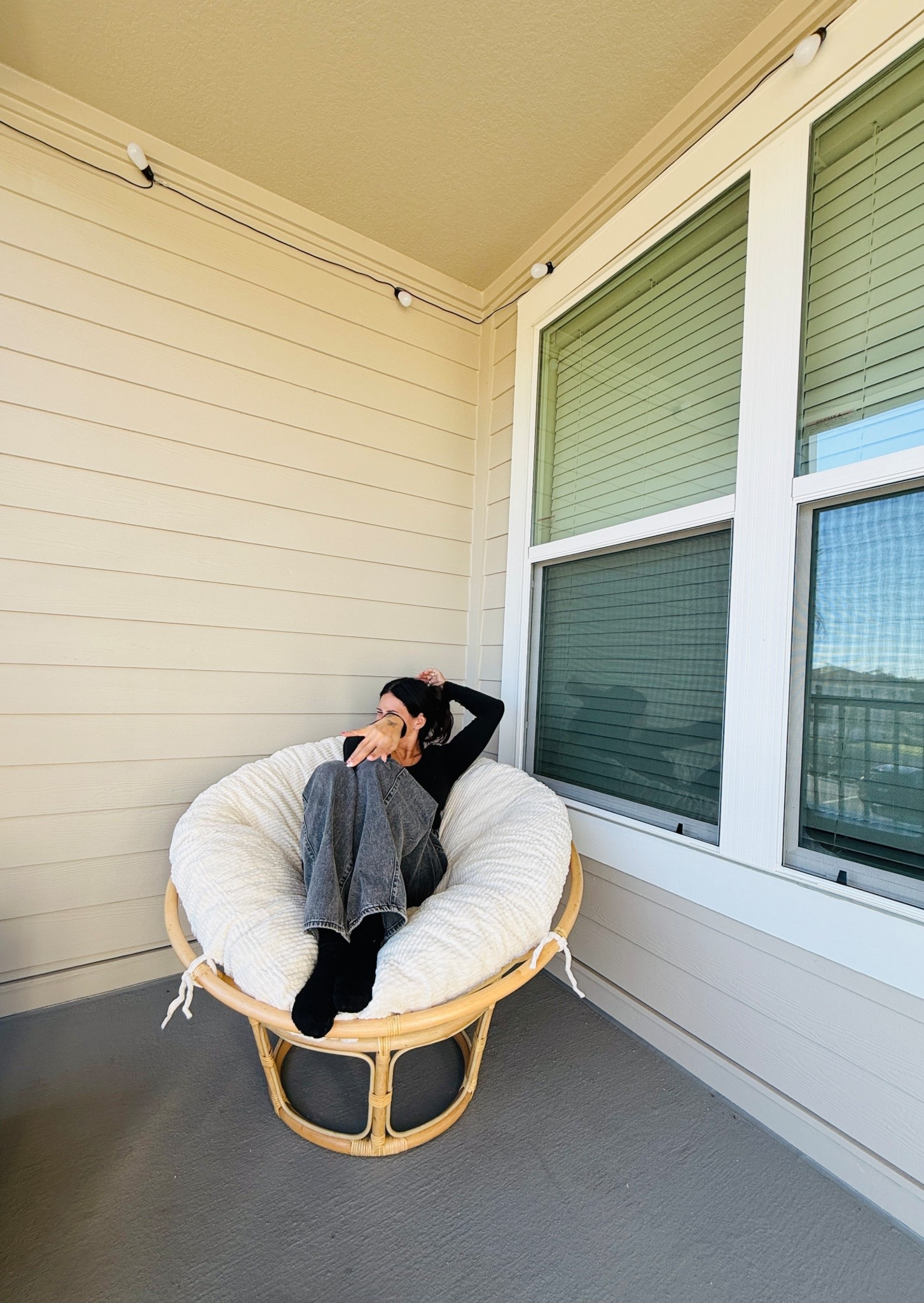 Spending my mornings outside on our porch because I have officially begun creating my little cozy corner. This papasan chair is like a huge hug and makes me feel so giddy. Perfect for indoors too! 

#LTKstyletip #LTKhome #LTKSeasonal