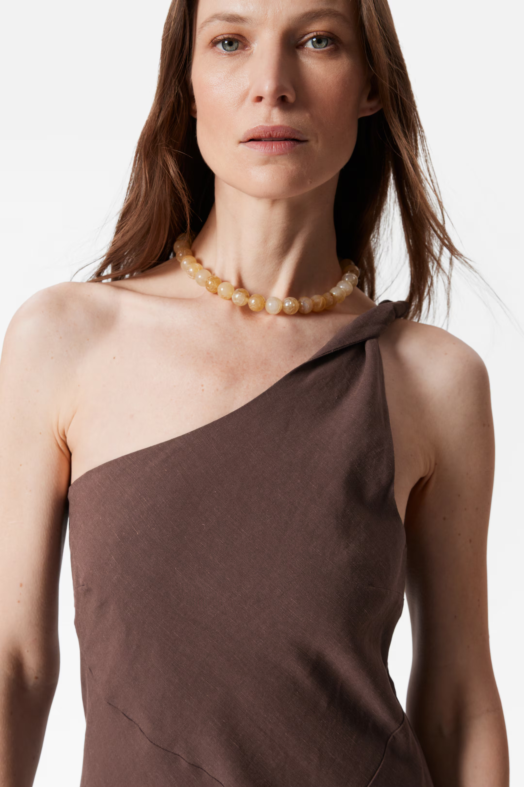 Vestido midi de un solo hombro | H&M (FR, IT, ES, PT, BE)