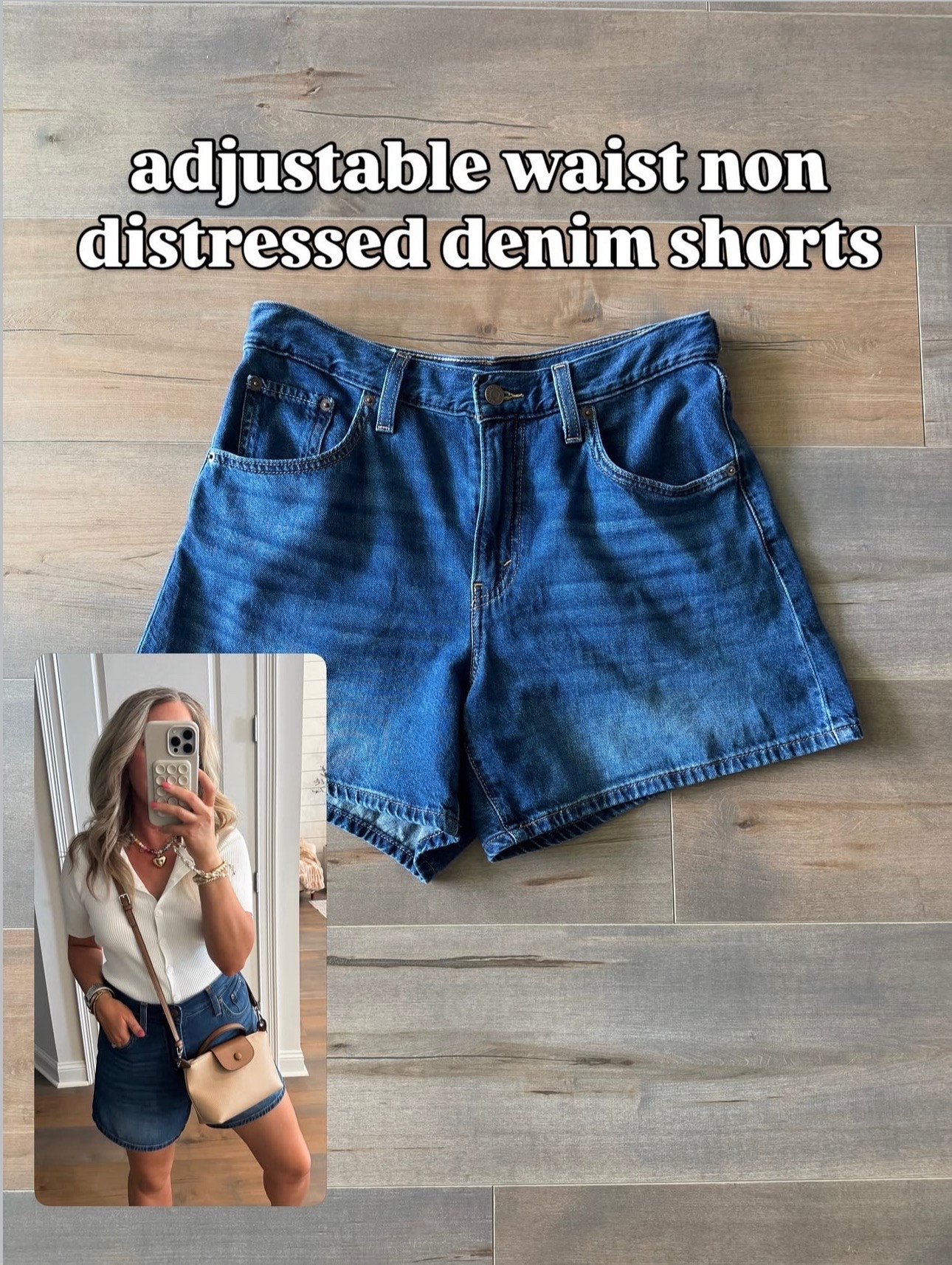 Amazon fashion Amazon finds non distressed denim shorts with adjustable waist. Mom jeans shorts