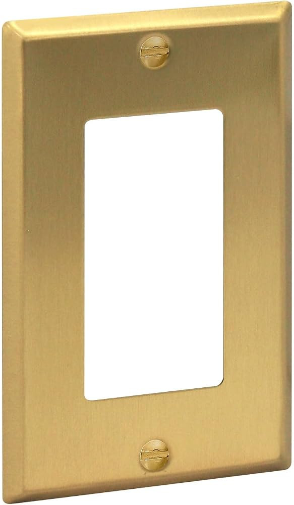 Rio Salto BRASS Gold Light Switch Cover Plate Outlet Covers Brushed Brass Decorative Rocker Switc... | Amazon (US)