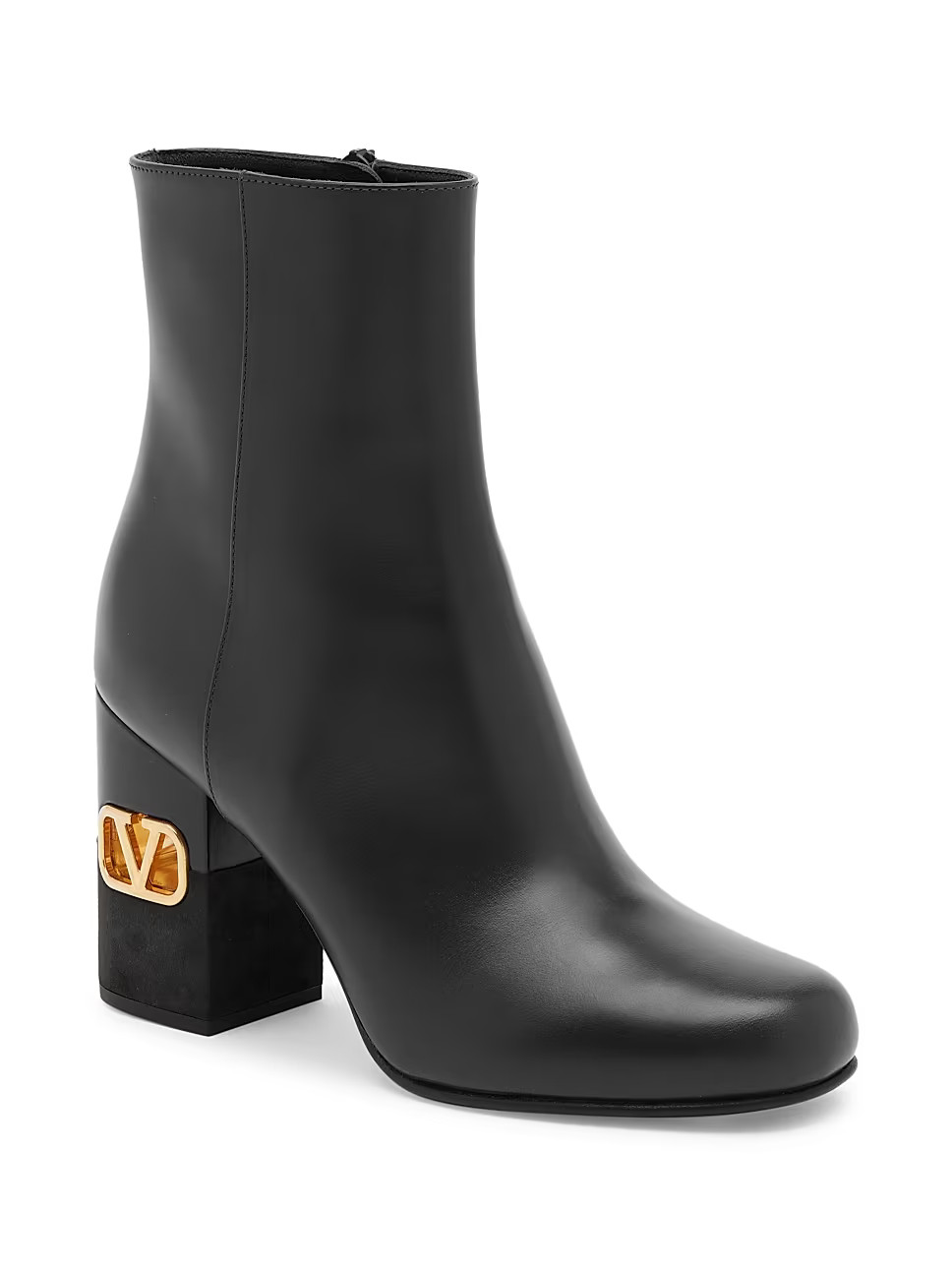 VLogo Block-Heel Booties | Saks Fifth Avenue