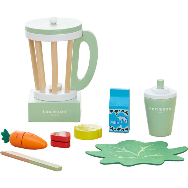Little Chef Frankfurt Wooden Blender Play Kitchen Accessories, Green | Maisonette