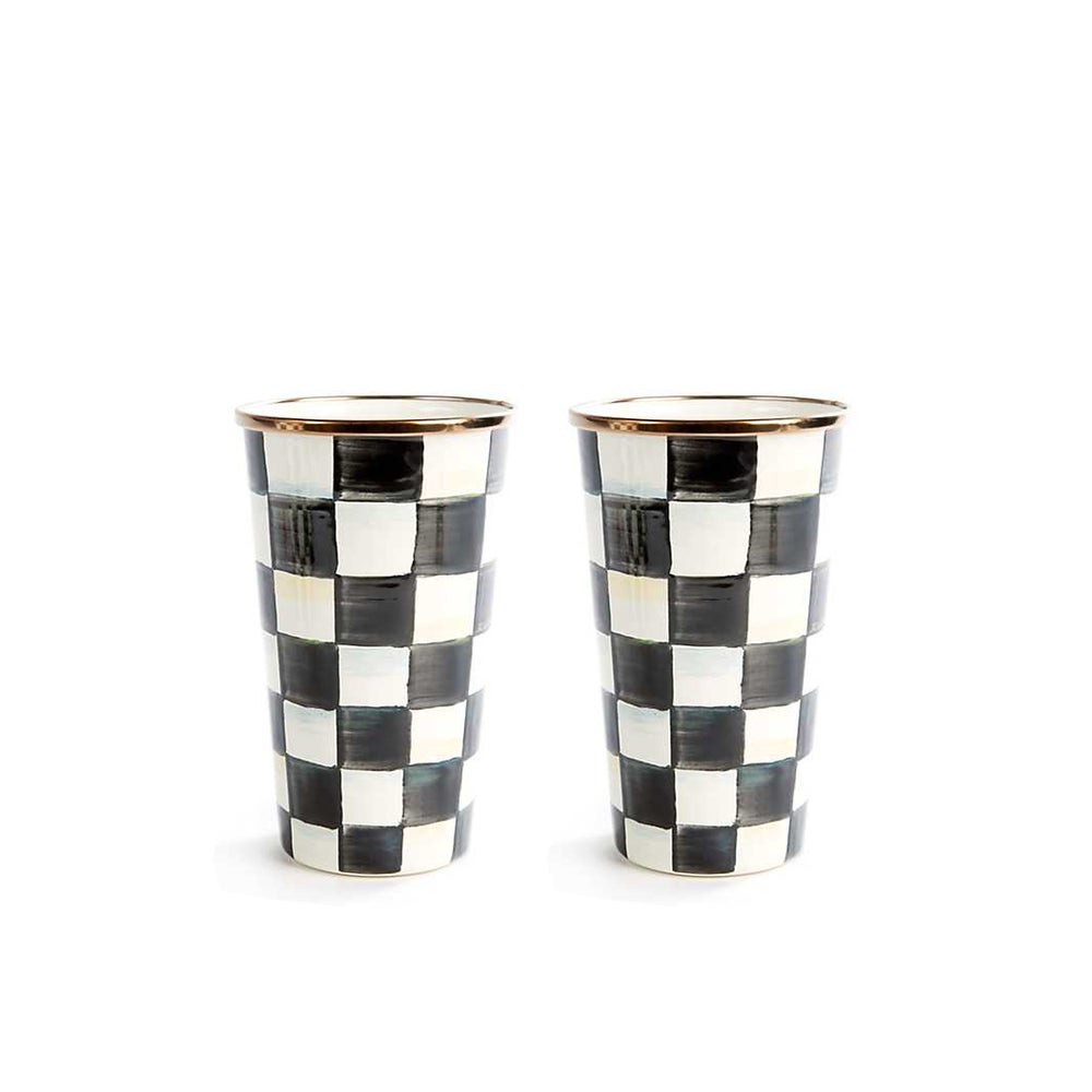 Check Enamel Tumbler | MacKenzie-Childs