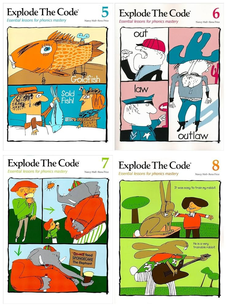 Explode the Code 4 Books SET: Book 5, 6, 7 and 8 (Essential Lessons for Phonics Mastery) | Amazon (US)