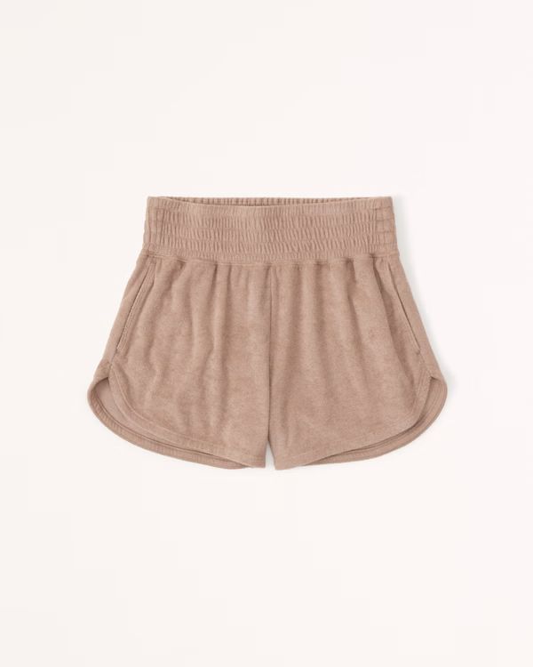 Women's Towel Terry Dolphin-Hem Shorts | Women's New Arrivals | Abercrombie.com | Abercrombie & Fitch (US)