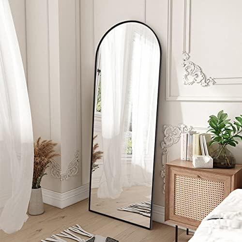 Arched Full Length Mirror, 65 "x 22" Floor Mirror with Stand, Full Body Mirror with Aluminum Allo... | Amazon (US)