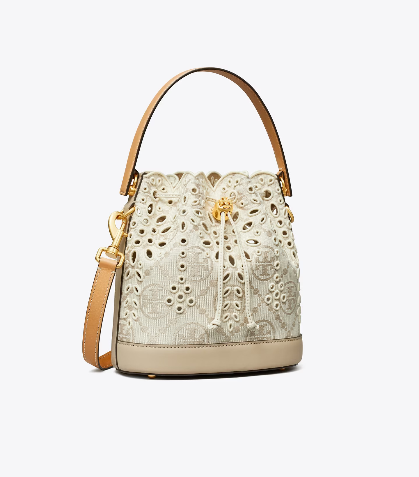 T MONOGRAM EYELET BUCKET BAG | Tory Burch (US)
