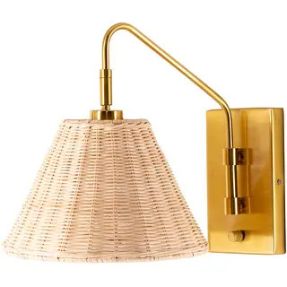 Artistic Weavers Diamondhead 11.75" Rattan Global Sconce Lamp - 12"H x 10"W x 15"D | Bed Bath & Beyond