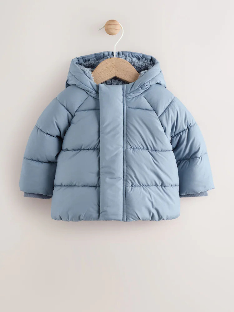 Blue Hooded Baby Puffer Jacket (0mths-2yrs) | Next US