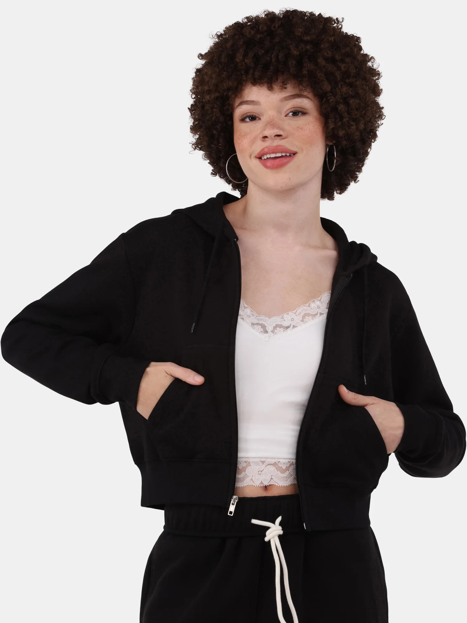 No Boundaries Velour Hoodie and Flare Pants Set, 2-Piece, Women’s | Walmart (US)