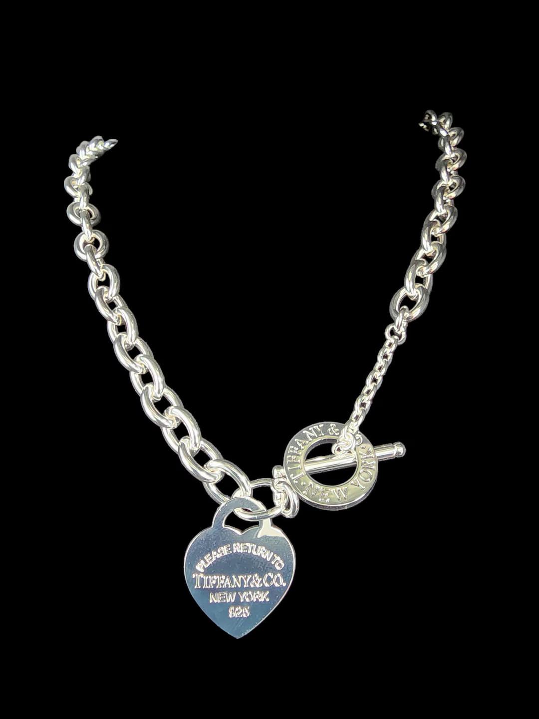 Return to Company Heart Tag Toggle Necklace - Etsy | Etsy (US)