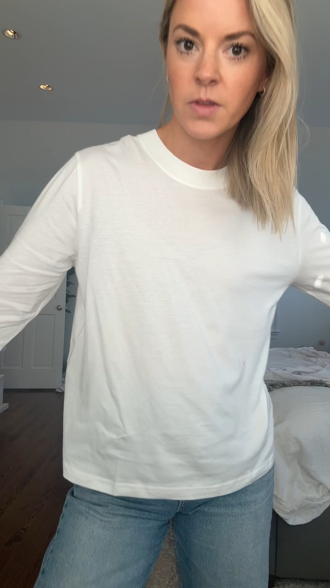 The perfect long sleeve white tee on sale for $15. Size small, tts 

#LTKFindsUnder50 #LTKSaleAlert