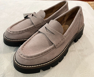 NEW House Of Harlow 1960 Gunner Light Taupe Suede Platform Leather Loafers Sz 7  | eBay | eBay US