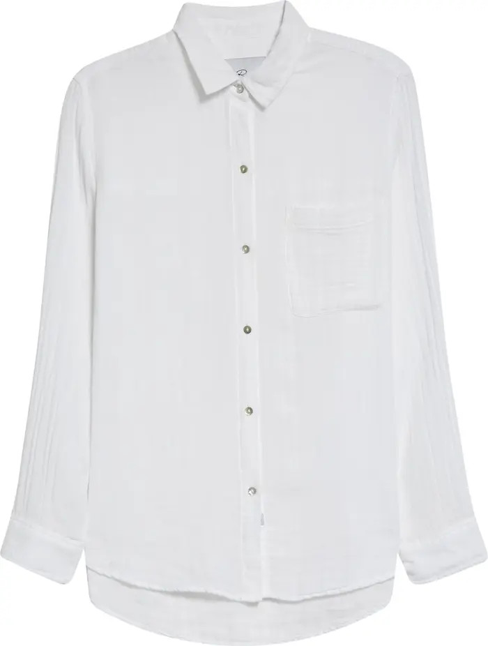 Ellis Cotton Gauze Button-Up Shirt | Nordstrom