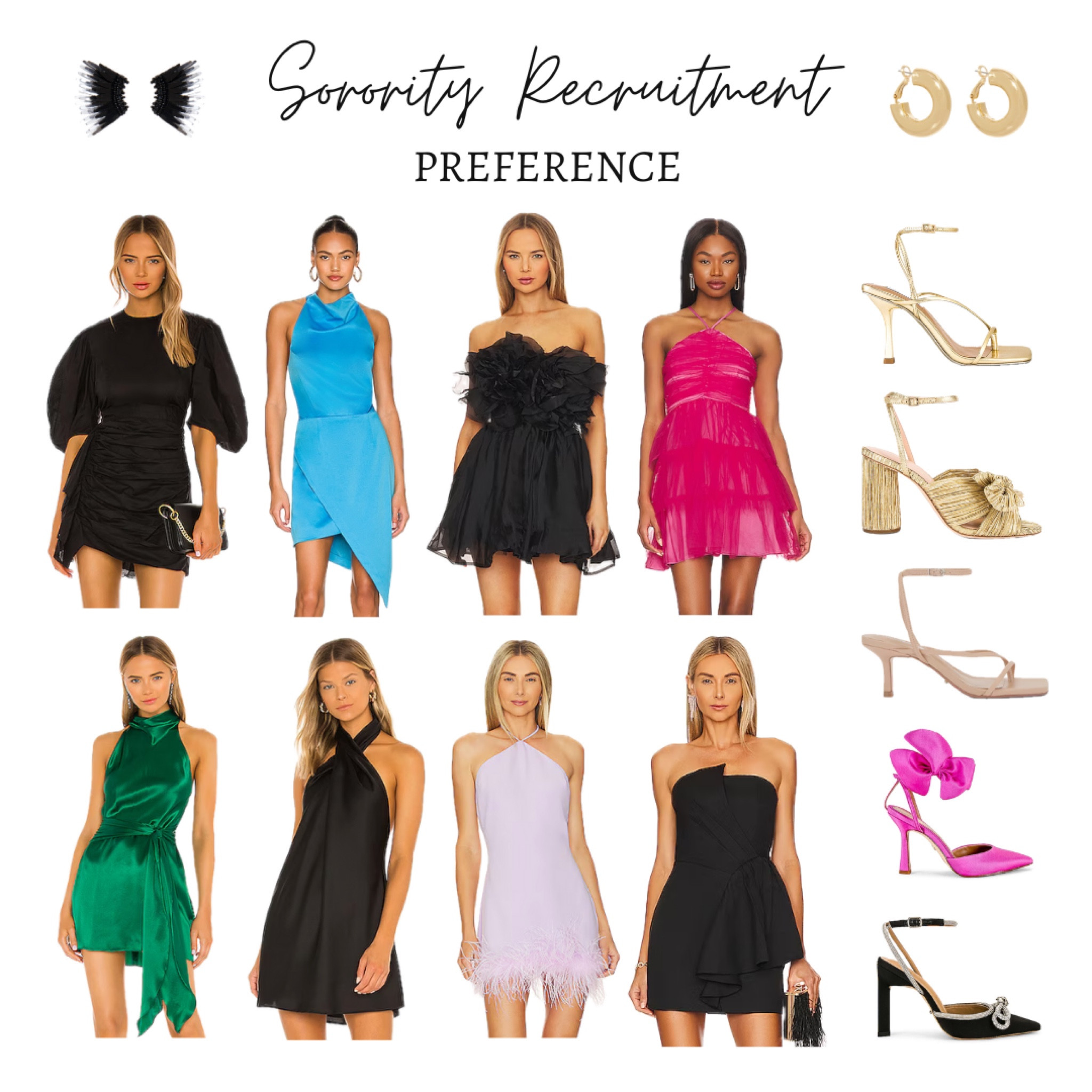 Sorority recruitment outfit inspo for preference round 🖤 