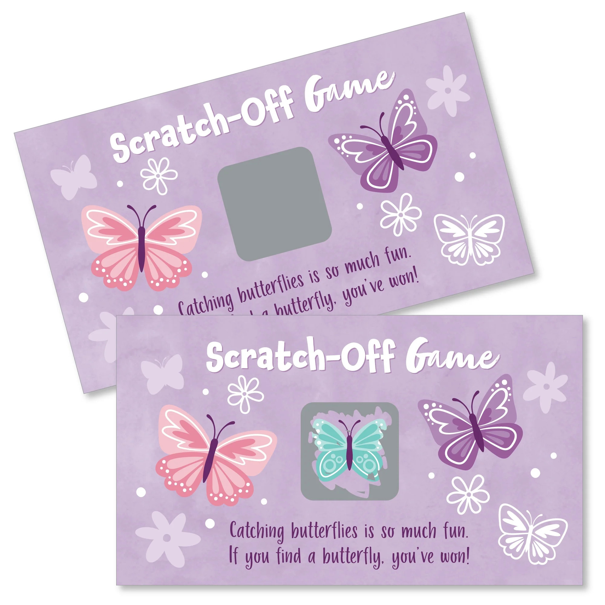 Big Dot of Happiness Beautiful Butterfly - Floral Baby Shower or Birthday Party Game Scratch Off ... | Walmart (US)