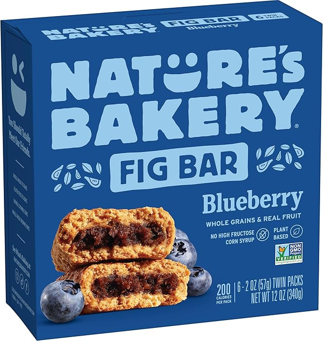 Nature's Bakery Blueberry Fig Bars, 2 Oz, 6 Ct | Amazon (US)