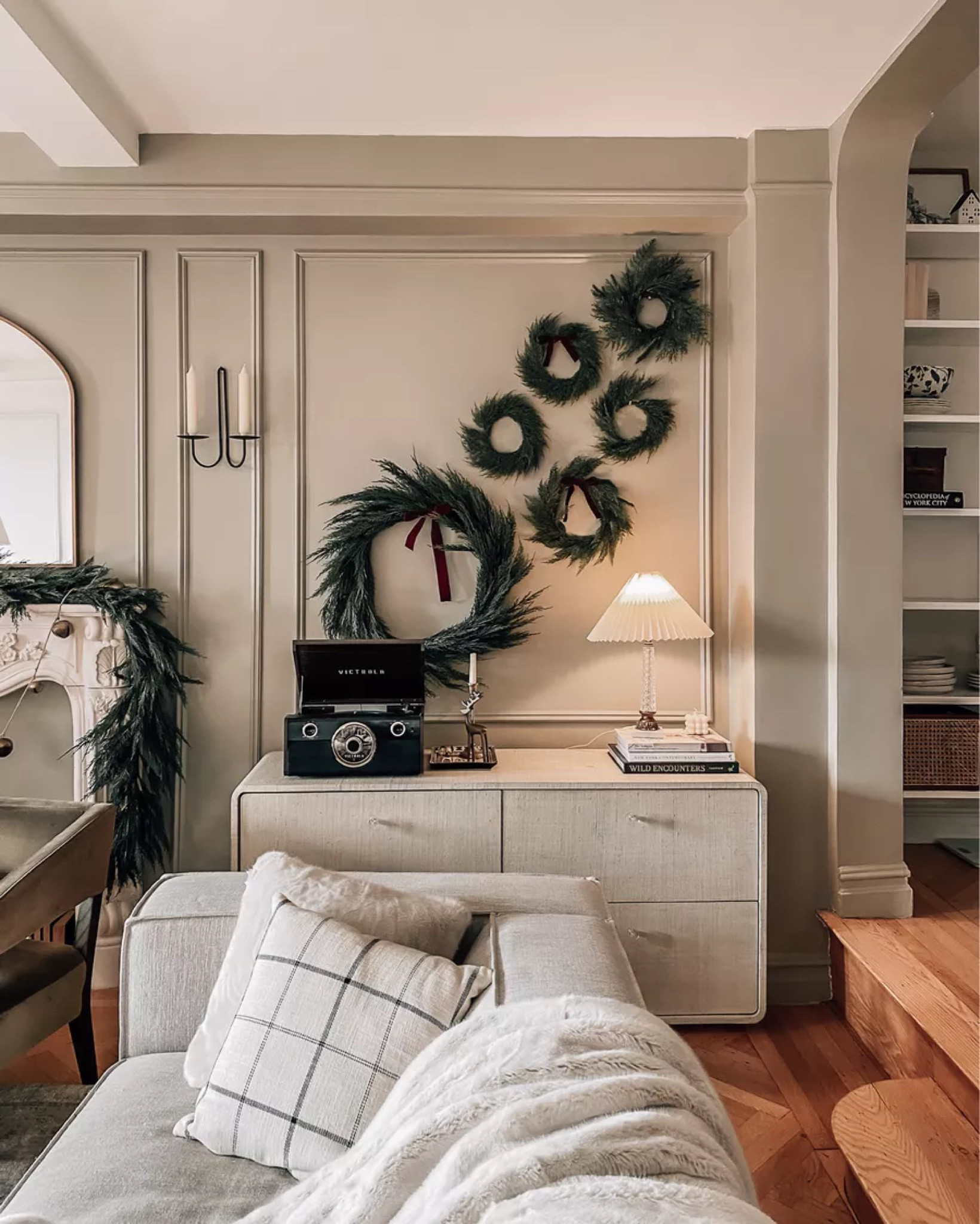 Wreath wall for Christmas, holiday decor, garland, mini Christmas wreaths set of 4 

#LTKSeasonal #LTKHoliday #LTKhome