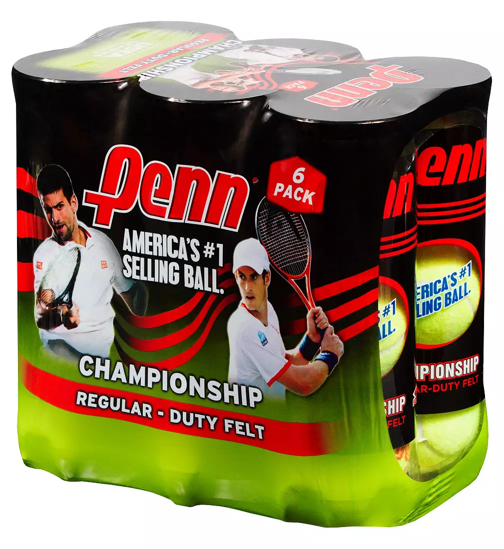 Penn Championship Regular Duty Tennis Balls 6-Pack | DICK'S Sporting Goods