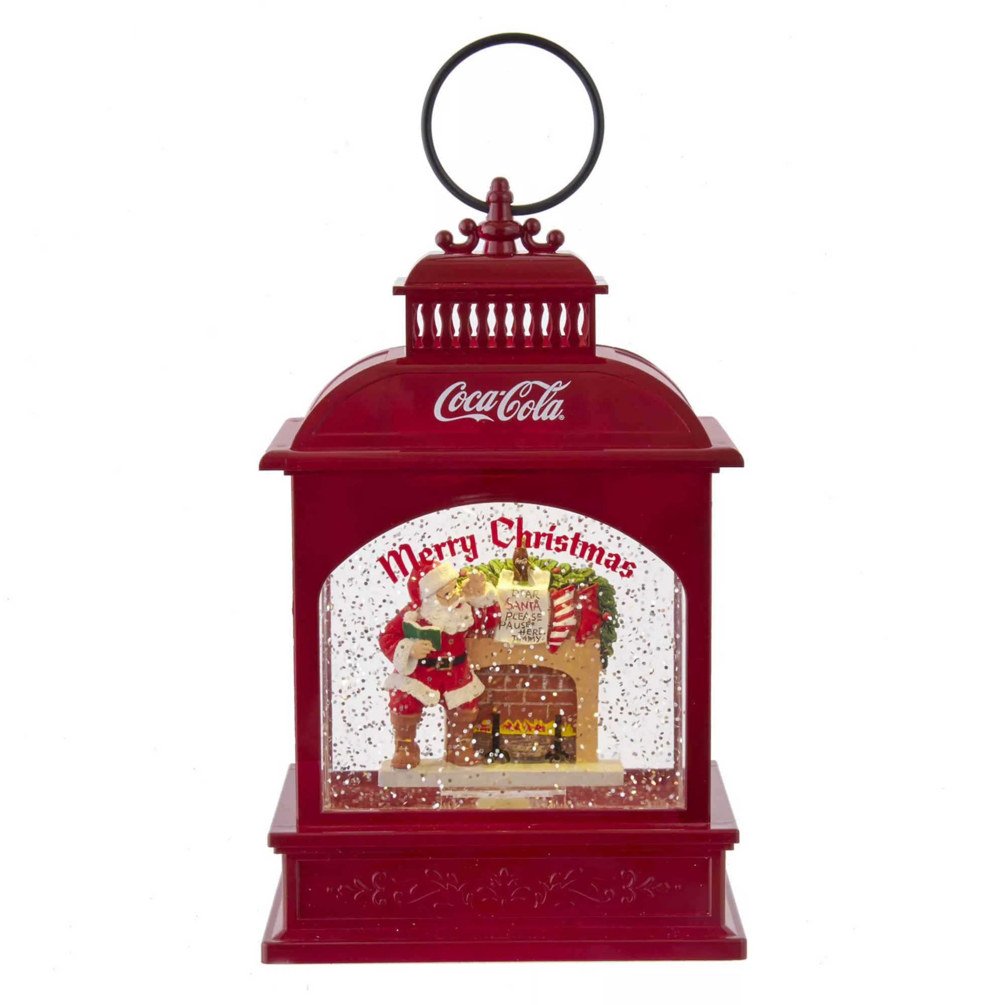 Coca Cola Santa LED Snow Globe Lantern Christmas Table Decor by Kurt Adler | Kohl's