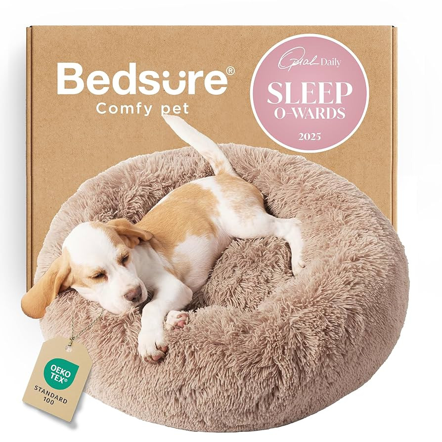 Bedsure Calming Dog Bed for Small Dogs - Donut Washable Small Puppy Bed, 23 inches Anti-Slip Roun... | Amazon (US)