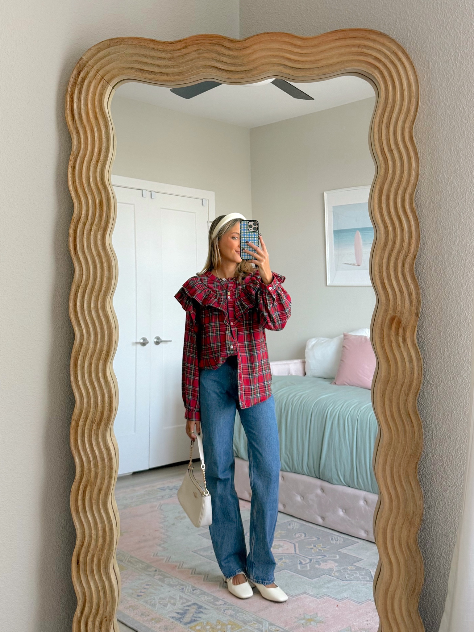 amazon holiday outfit idea / christmas party outfit idea ❤️🎄 wearing a small in this Christmas blouse 

#LTKHoliday #LTKootd