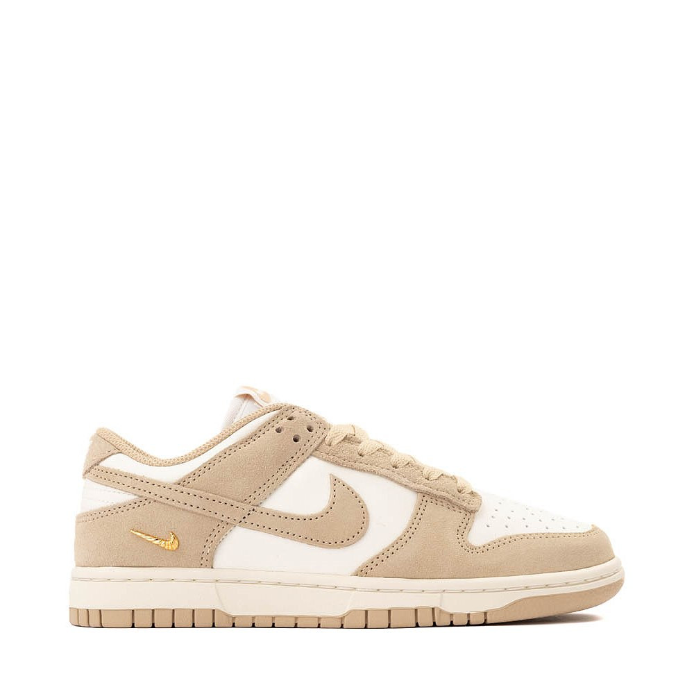 Womens Nike Dunk Low Athletic Shoe - Sail / White / Metallic Gold / Linen | Journeys