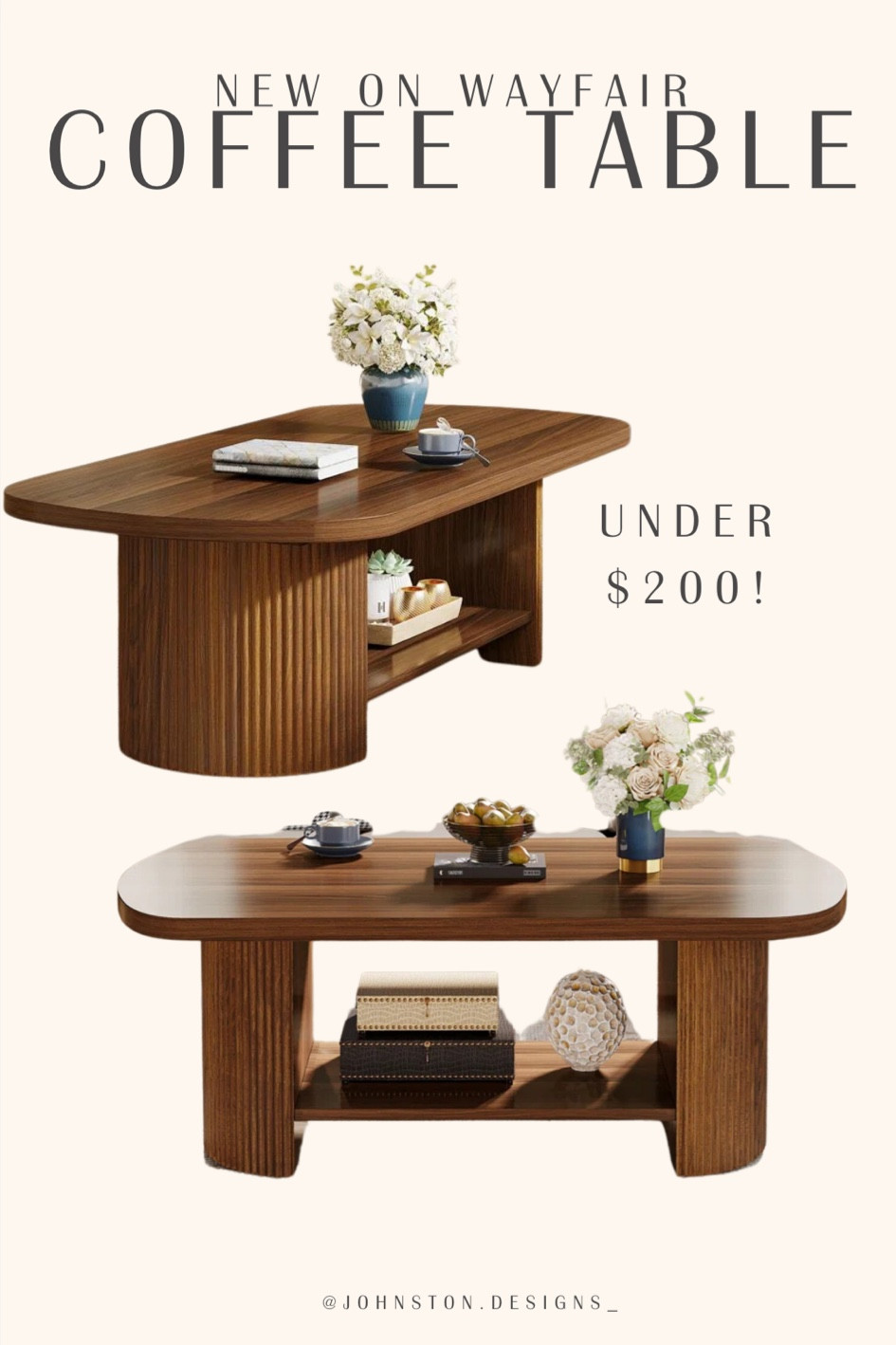 New on Wayfair - this beautiful 45.27" Oval Coffee Table With Storage, Mid-Century Modern 2-Tier Center Table For Living Room

Love the darker wood tone on this one 🤩

@wayfair #wayfairhome 

Modern organic, coffee table, affordable home finds, budget friendly furniture 

#LTKHome #LTKSaleAlert