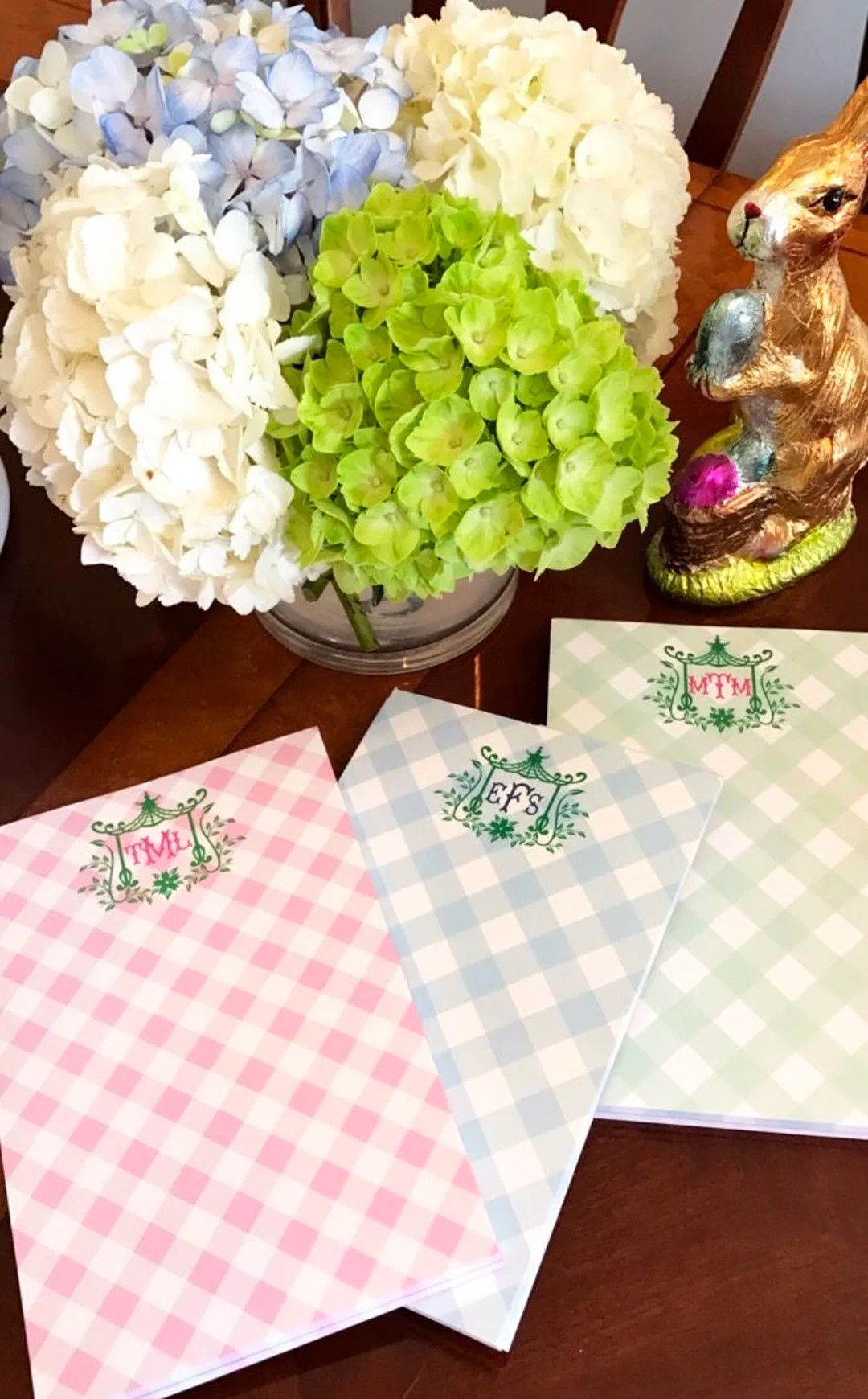 Gingham and Pagoda Notepads Personalized - Set of 2 - Monogrammed Notepads - Etsy | Etsy (US)