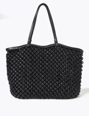 Leather Woven Tote Bag | Marks & Spencer (UK)