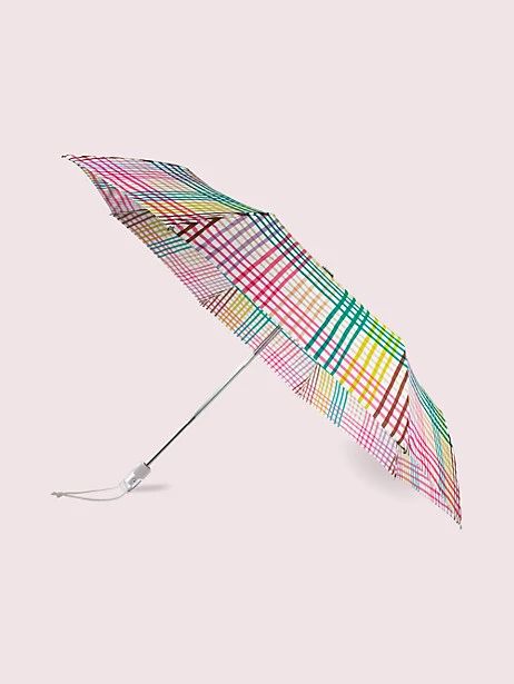 rainbow gingham travel umbrella | Kate Spade (US)