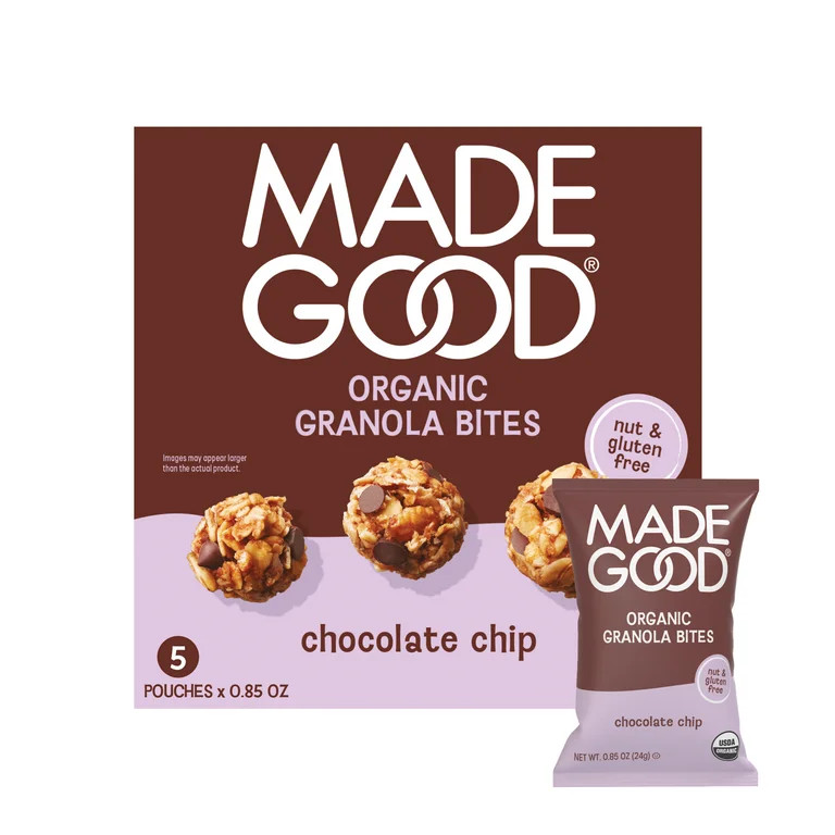 MadeGood Chocolate Chip Granola Minis, 5 Count Box, 0.85 oz Each | Walmart (US)