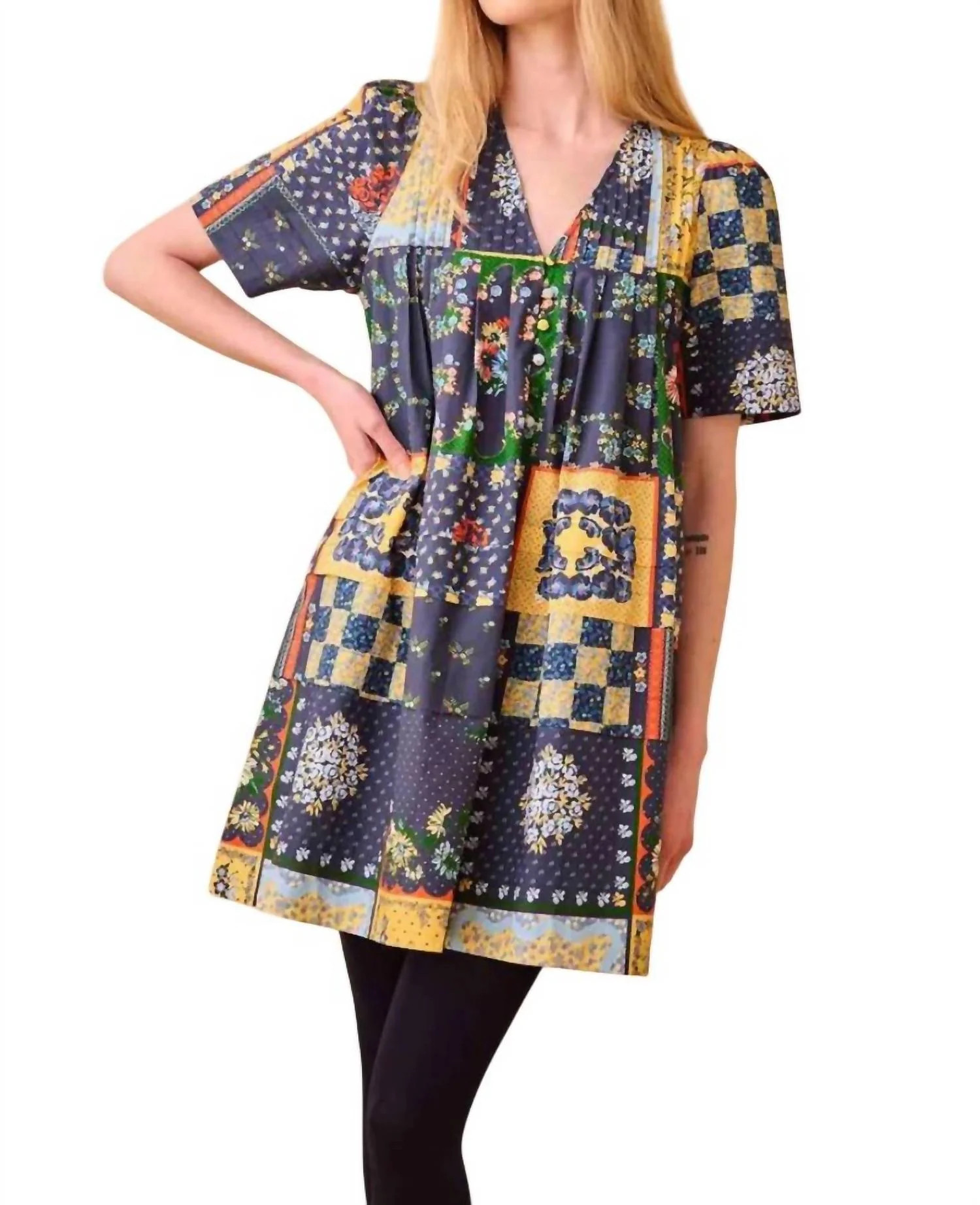 Youjin Dress In Langford Patchwork | Shop Simon