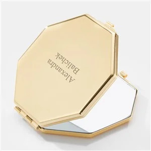 Engraved Gold Compact Mirror | Things Remembered