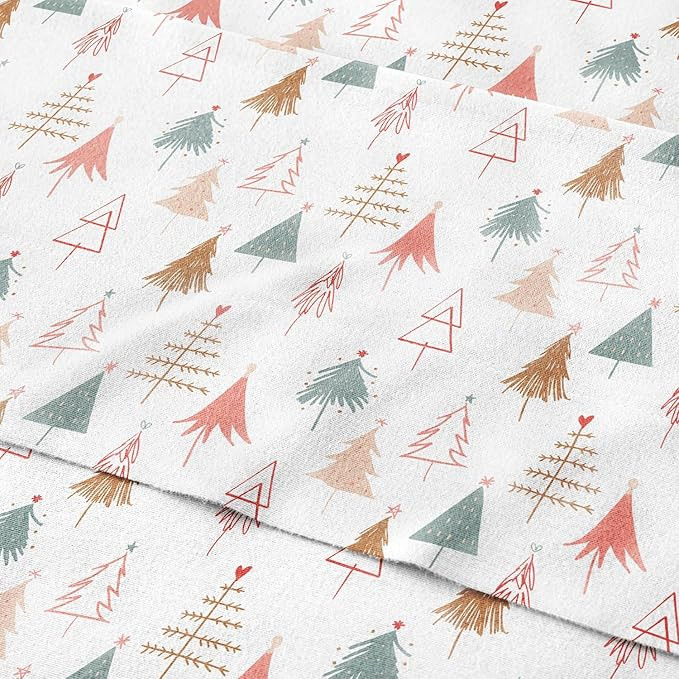 Flannel Christmas Sheets - 100% Cotton Flannel Sheet Set - King Size - Extra Soft & Cozy - Thick ... | Amazon (US)