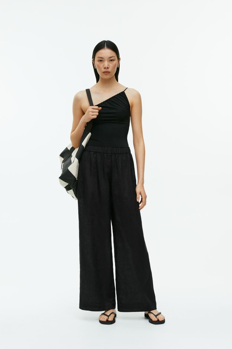 Wide Linen Trousers | H&M (UK, MY, IN, SG, PH, TW, HK)