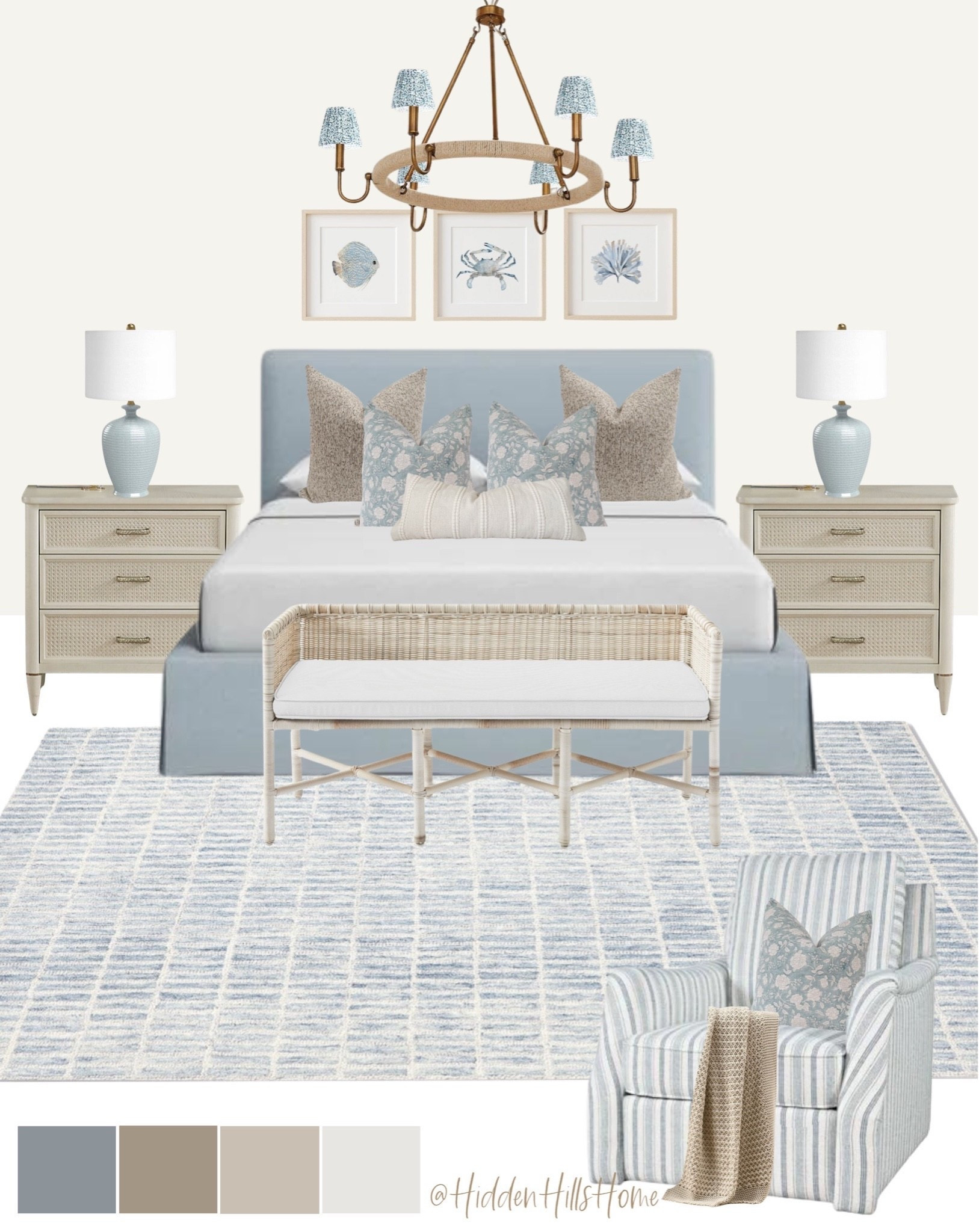 Coastal bedroom decor mood board, coastal bedroom ideas, master bedroom design Inspo #bedroom

#LTKHome #LTKSaleAlert