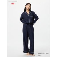 Uniqlo - Flanellen Pyjama - Navy - M | Uniqlo NL